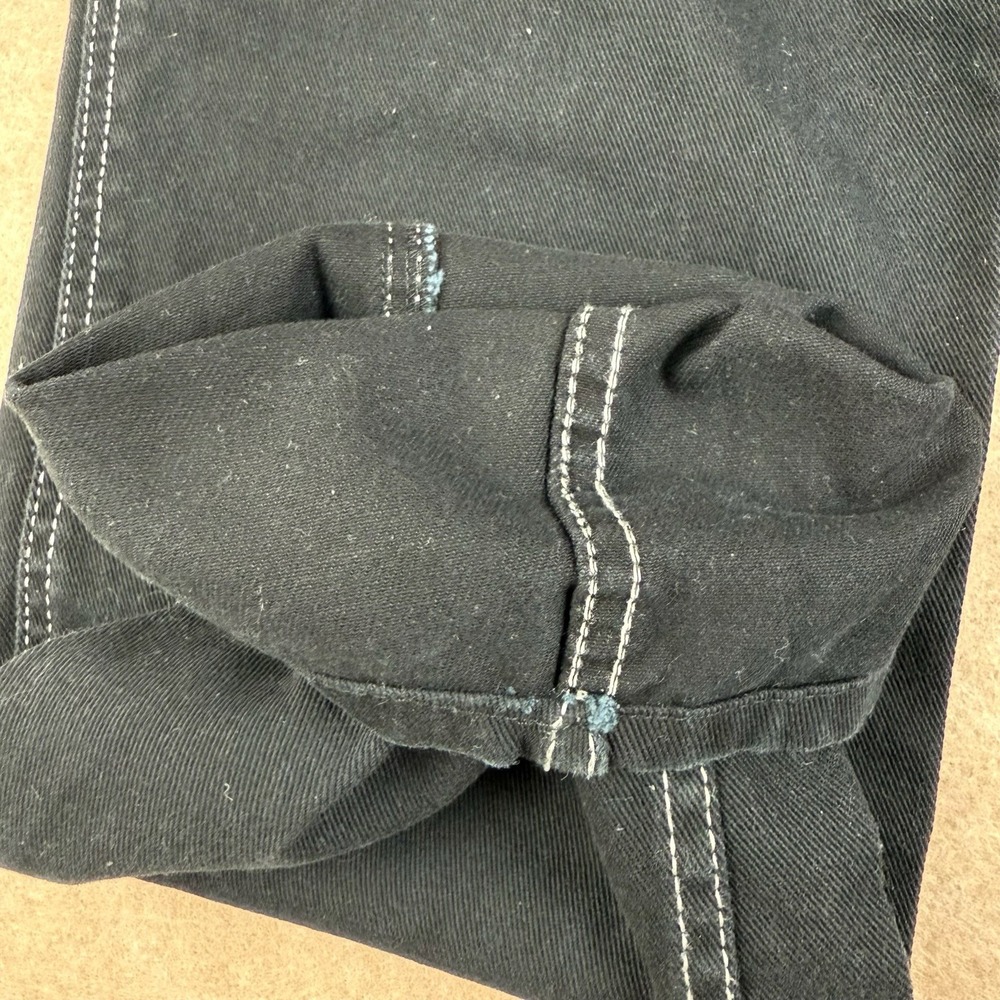 Y2K Empyre Jeans Men's 2 Black Tori Contrast‎ Stitch Carpenter Skater Mid Rise - Picture 7 of 12